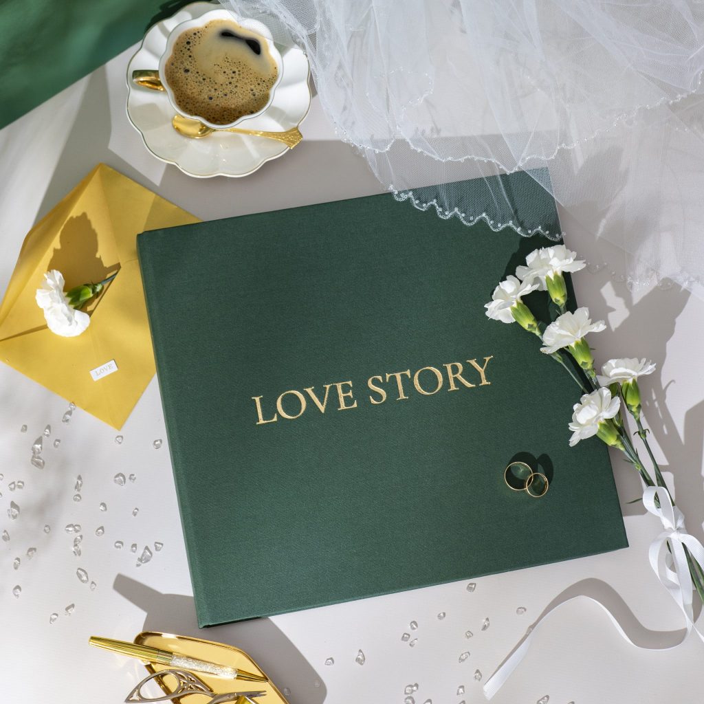 LOVE STORY - PAMIĘTNIK DLA PAR - ZIELONY